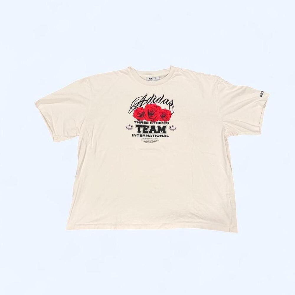 Adidas Originals Three Stripes Team International Rose Tee – Men’s Large